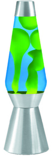 Lava® Lamp Grande 27'' Yellow Wax/Blue Liquid/Silver Base & Cap