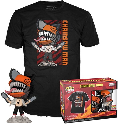 FUNKO POP & TEE CHAINSAW MAN LEAPING XS