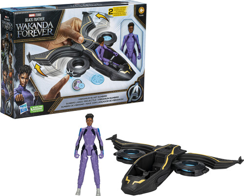 Marvel Black Panther Wakanda Forever Vibranium Blast Sunbird Jet with Shuri Action Figure