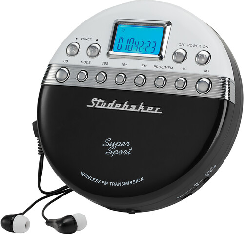 STUDEBAKER SB3705BW PERSONAL CD PLAYER BLK/ WHT