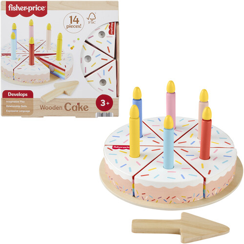 Fisher Price - Wooden Cake 14-Piece Set