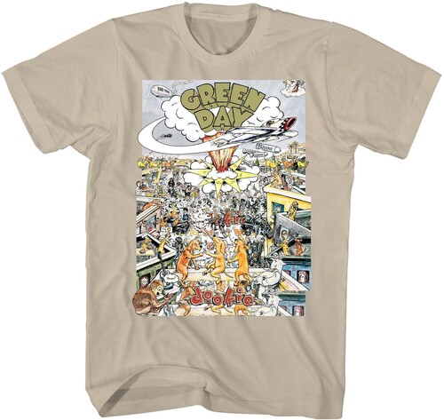 GREEN DAY DOOKIE SCENE TSHIRT TAN LARGE 20GD055AA3