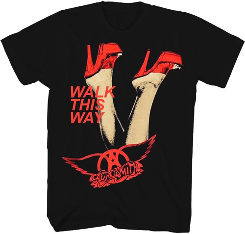 AEROSMITH WALK THIS WAY TSHIRT LG BLK 38441080A3