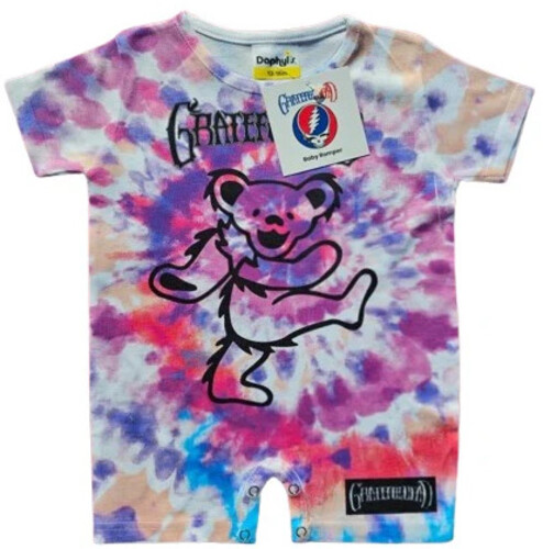 DAPHYLS GRATEFUL DEAD TIE DYE ROMPER 12-18 GDPTDR