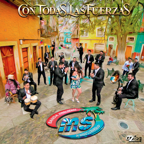 Banda Sinaloense Ms De Sergio Lizarraga - Con Todas Las Fuerzas vinyl record cover