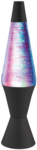 Lava® Lamp 10" Mini Vortex LED Light Color Phasing/ Swirling Glitter - Black Base
