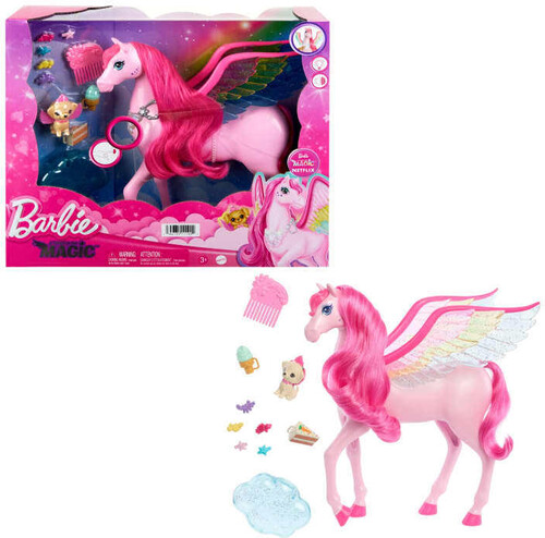 BARBIE FAIRYTALE PEGASUS WITH ACCESSORIES PINK