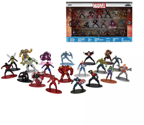 1.65 NANO METALFIGS MARVEL : 18-PK W8 SPIDER-MAN