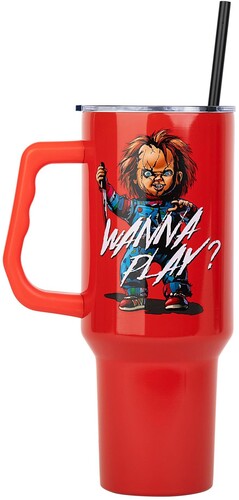 CHILD'S PLAY CHUCKY RED STAINLESS STEEL TUMBLER