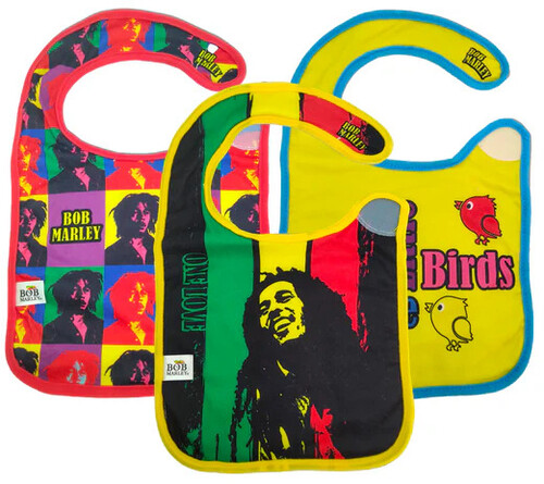 DAPHYLS BOB MARLEY SOFT BIBS 3 PACK DAPBMB3PK