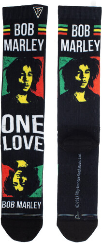 Perri's - Bob Marley - One Love Dye Sublimation - Crew Socks