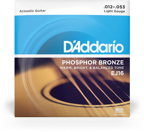 DADDARIO EJ16 PHOSP BRNZ AC GTR STRINGS LGT 12-53