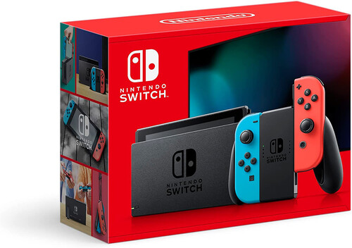 Gaming Console:  Nintendo Switch - Neon Red and Blue