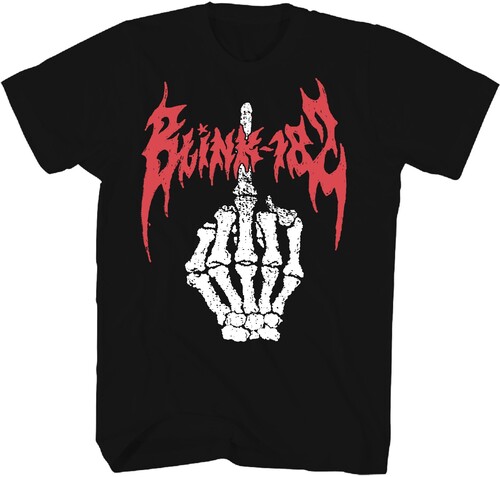 BLINK 182 SKELETON FINGER TSHIRT SM BLK 10581011A1