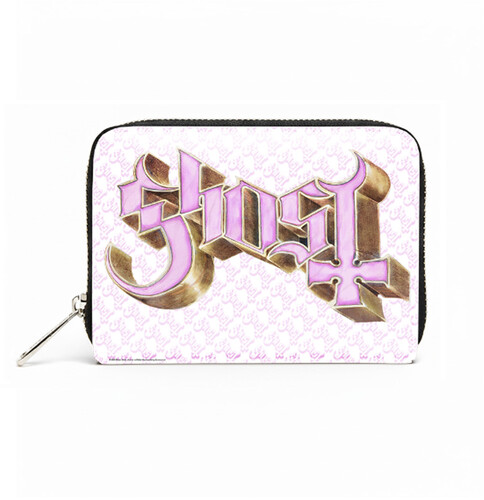 ROCKSAX GHOST PINK LOGO PURSE WHITE & PINK