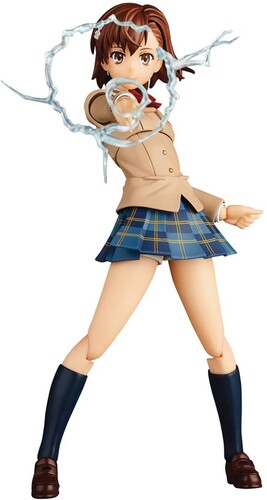 Kaiyodo - A Certain Scientific Railgun - Revoltech Amazing Yamaguchi -  Mikoto Misaka Winter Ver. Action Figure