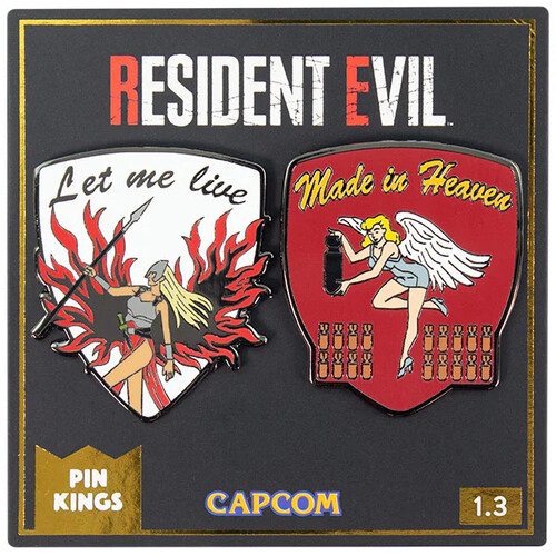 PIN KINGS RESIDENT EVIL ENAMEL PIN BADGE SET 1.3