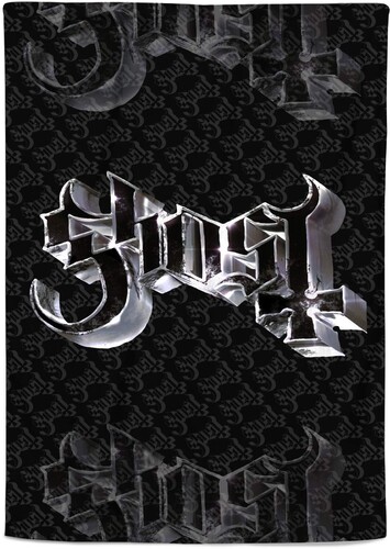 Rocksax - Ghost - Chrome Logo - Sherpa Fleece Throw (50 in x 60 in)