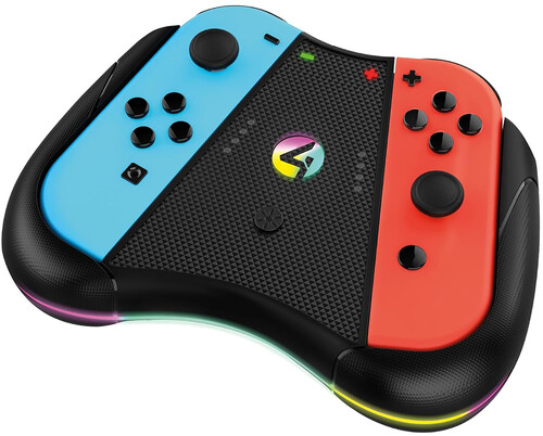 Switch Accessory:  Power - 4Gamers Light Up Switch Joy - Con Play & Charge Controller Grip