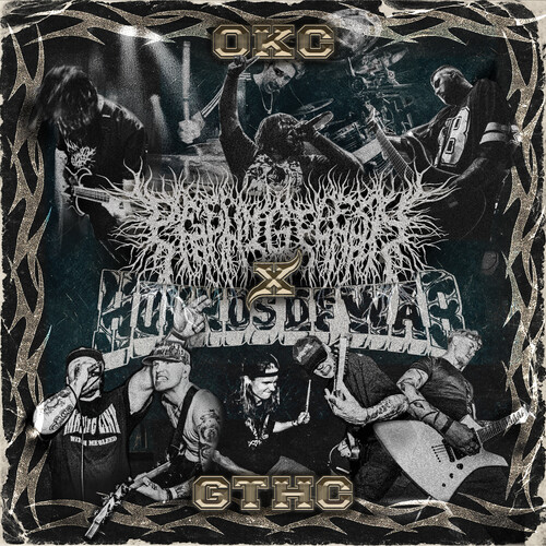 Peelingflesh / Hounds of War - Okc X Gthc Split vinyl record cover
