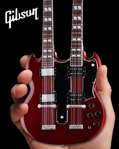 Gibson SG EDS-1275 Doubleneck Cherry 10 Inch Miniature Guitar Replica