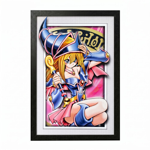 YU-GI-OH - DARK MAGICIAN GIRL 11X17 FRAMED FAUX