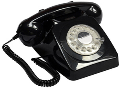 GPO GPO46RBLK 746 DESK PHONE ROTARY DIAL BLACK