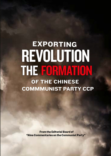 Exporting Revolution - The Formation of the Chinese Communsit Party CCP