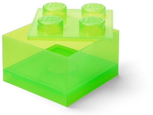 LEGO STORAGE BRICK TOP LID TRANSLUCENT GREEN