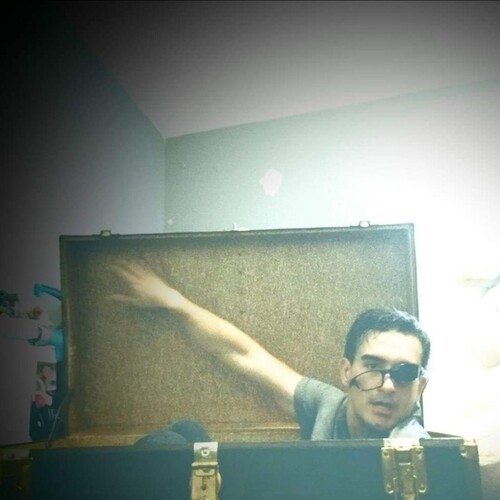 String Theory - Ice Blue w/Black & Blue Splatter