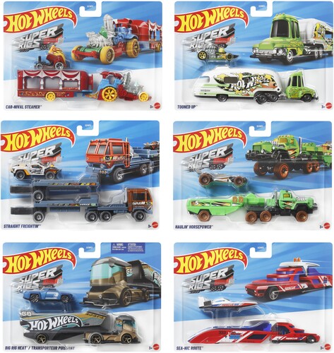 HOT WHEELS SUPER RIGS 6 PIECE G ASRT