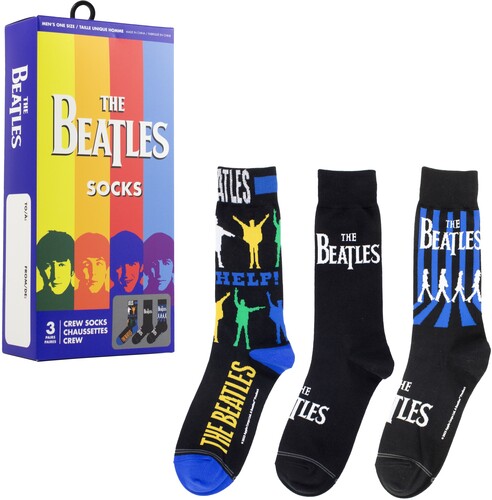 PERRI'S BEATLES CREW SOCKS 3 PACK GIFT BOX