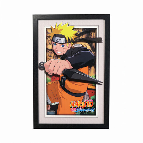 NARUTO- DEFENDING 11X17 FRAMED FAUX MATTED
