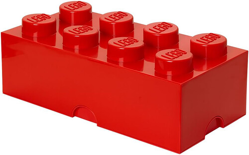 LEGO Storage Brick With 8 Knobs, Bright Red