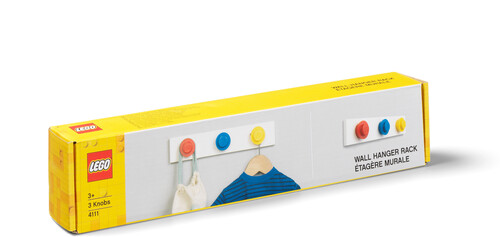 LEGO WALL HANGER RACK IN RED BLUE YELLOW