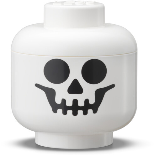 LEGO STORAGE HEAD MINI WHITE SKELETON