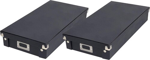 SNAP-N-STORE CASSETTE STORAGE BOX 2PK BLK SNS02080