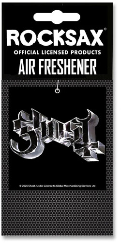 Rocksax - Ghost - Chrome Logo - Air Freshener (Vanilla)