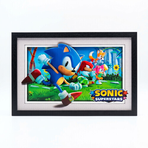 SONIC SUPERSTARS - RUNNING 11X17 FRAMED FAUX MATT