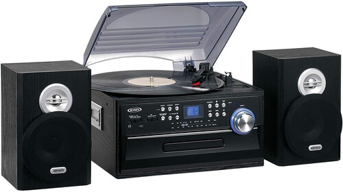 JENSEN JTA475 TT MUSIC ENT SYS CD CASS AM/ FM BLACK