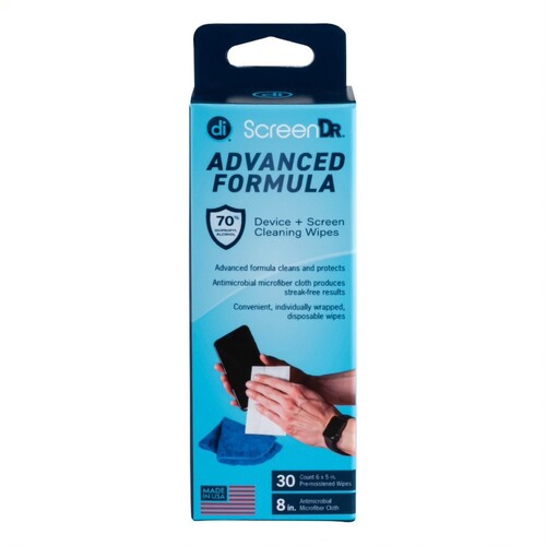 Di 32346 Screen Dr Adv Formula Wipes W/ Cloth 30Ct - Digital Innovations 32346 Screen Dr Advanced Formula Device & ScreenWet Wipes With Microfiber Cloth 30 Count (70% alcohol)