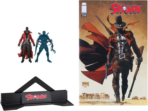 SPAWN 3IN FIGURE WITH COMIC 2PK - WV1 - GUNSLINGER