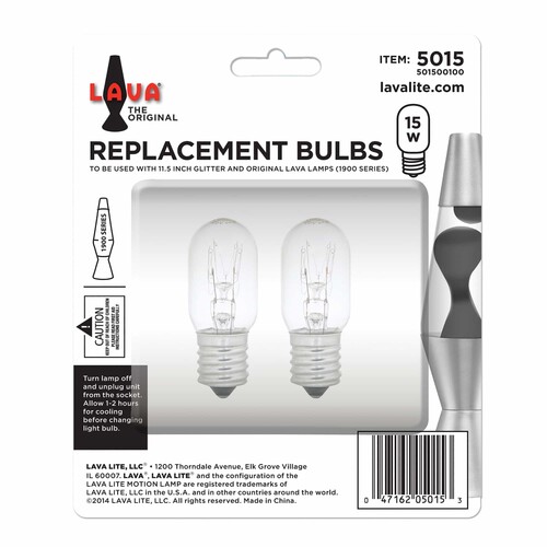 LAVA LAMP 15W LIGHT BULB 2 PACK FOR 11.5 LAMPS