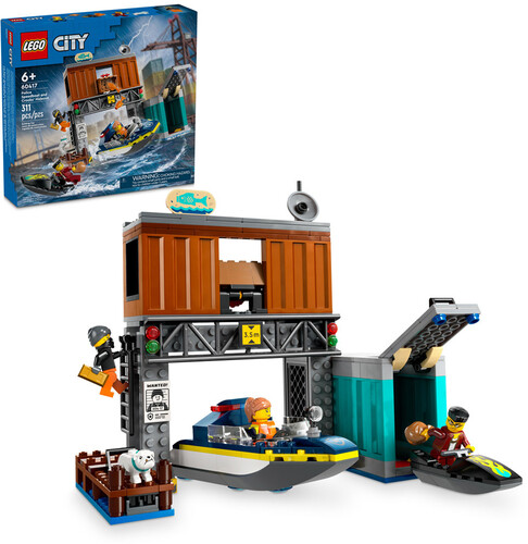 LEGO CITY POLICE SPEEDBOAT AND CROOKS HIDEOUT