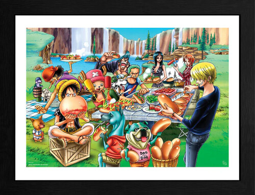 One Piece - Framed Print - Hot-Dog Party (12" x 16")