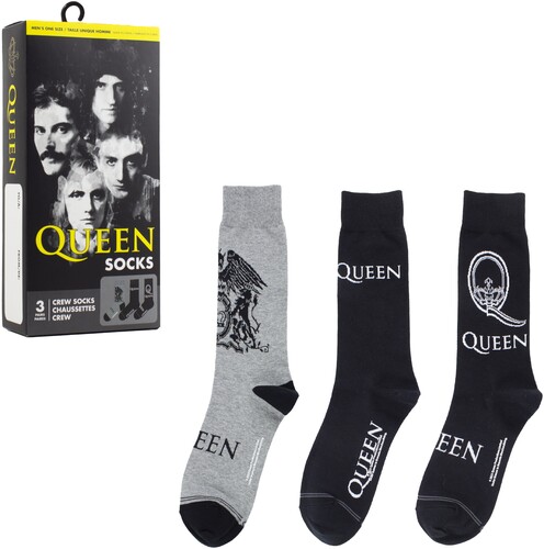 Perri's - Queen - Crew Socks (Assorted Styles 3 Pack Gift Box)