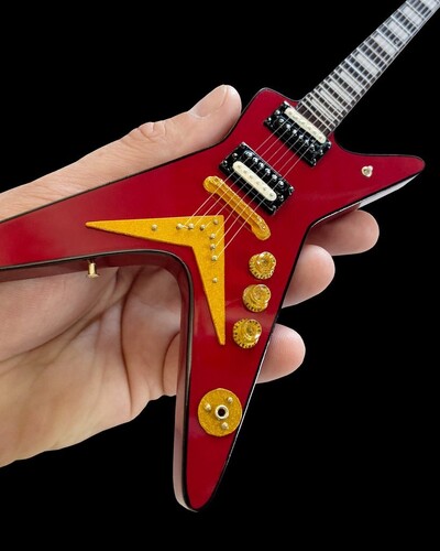 Dean Vintage Red ML 10 Inch Miniature Guitar Replica Collectible