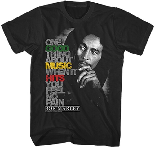 BOB MARLEY GOOD MUSIC HITS TSHIRT SM BLK BM1745S