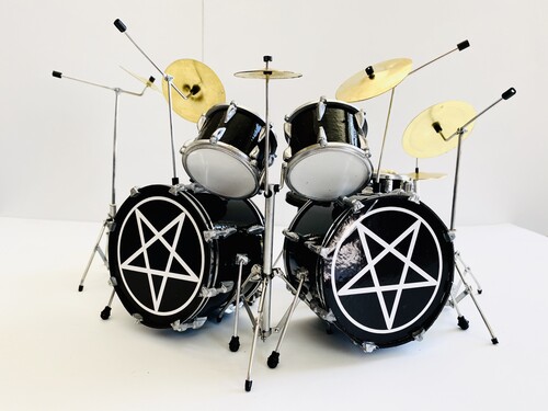 Shout At The Devil 1:4 Scale Miniature Drum Kit Replica Collectible
