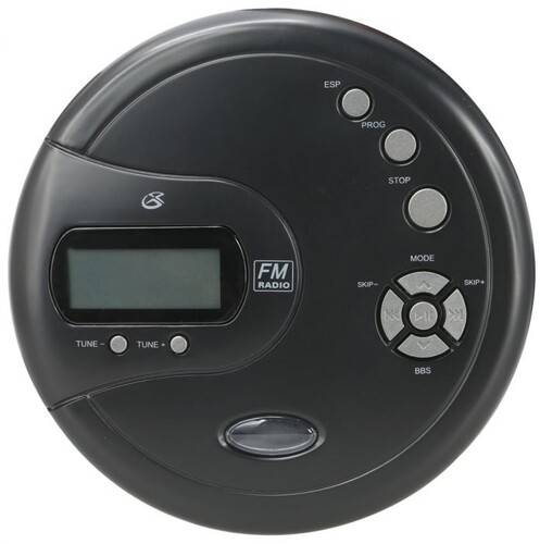 GPX PC332B PORTABLE CD PLAYER ANTI-SKIP FM BLK